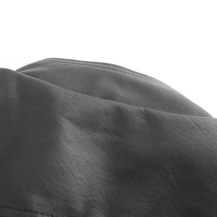Carla Giacca Biker Donna Cropped – Bunda z ekologické kůže s vysokým límcem a prošívanými detaily
