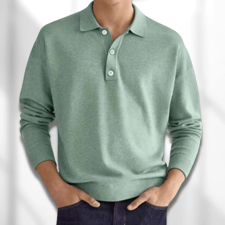 Simon | Polo casual pentru bărbați | Mâneci lungi