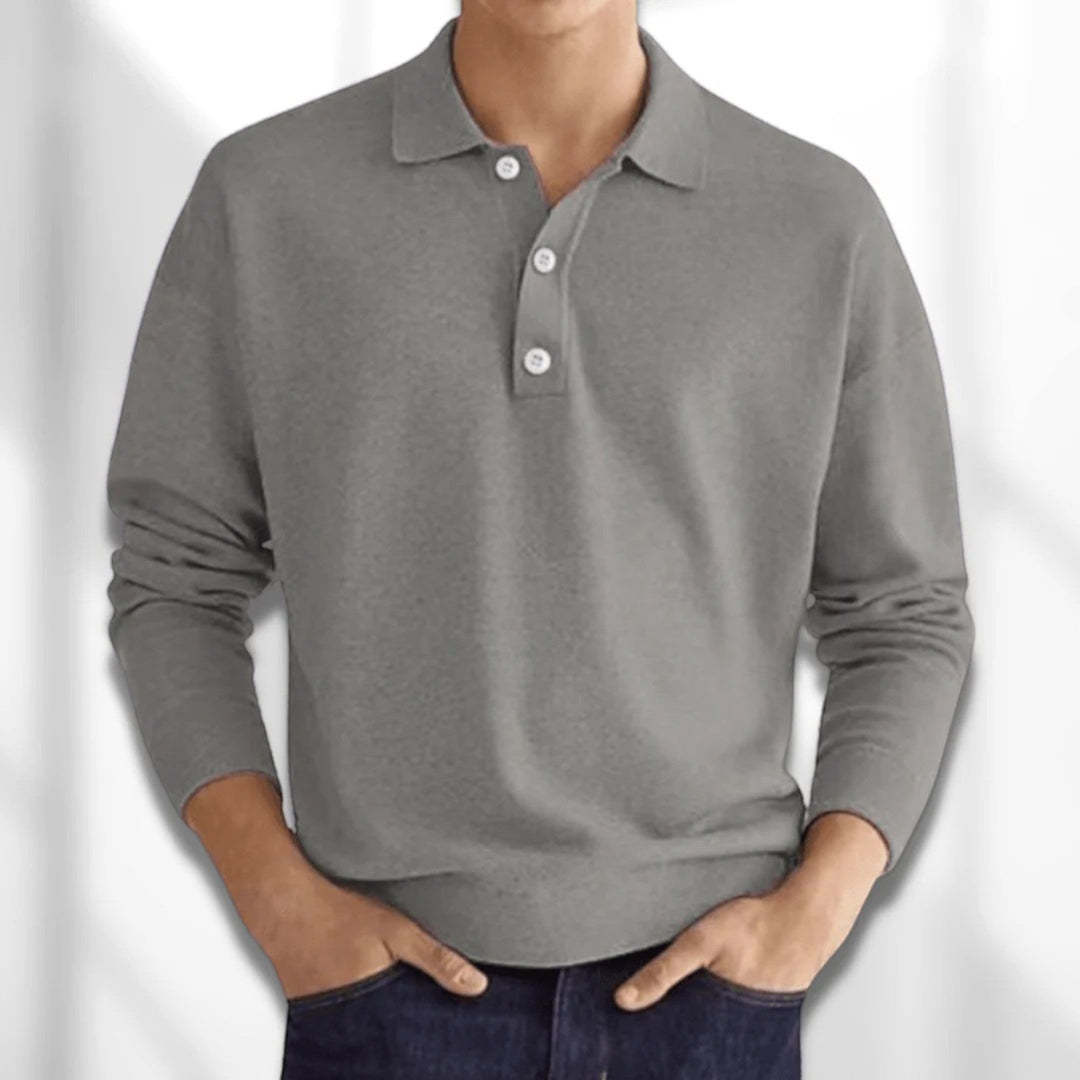 Simon | Polo casual pentru bărbați | Mâneci lungi