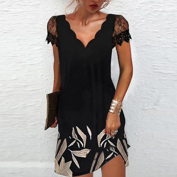 Adèle | Rochie casual florală cu decolteu în V pentru femei | Mini