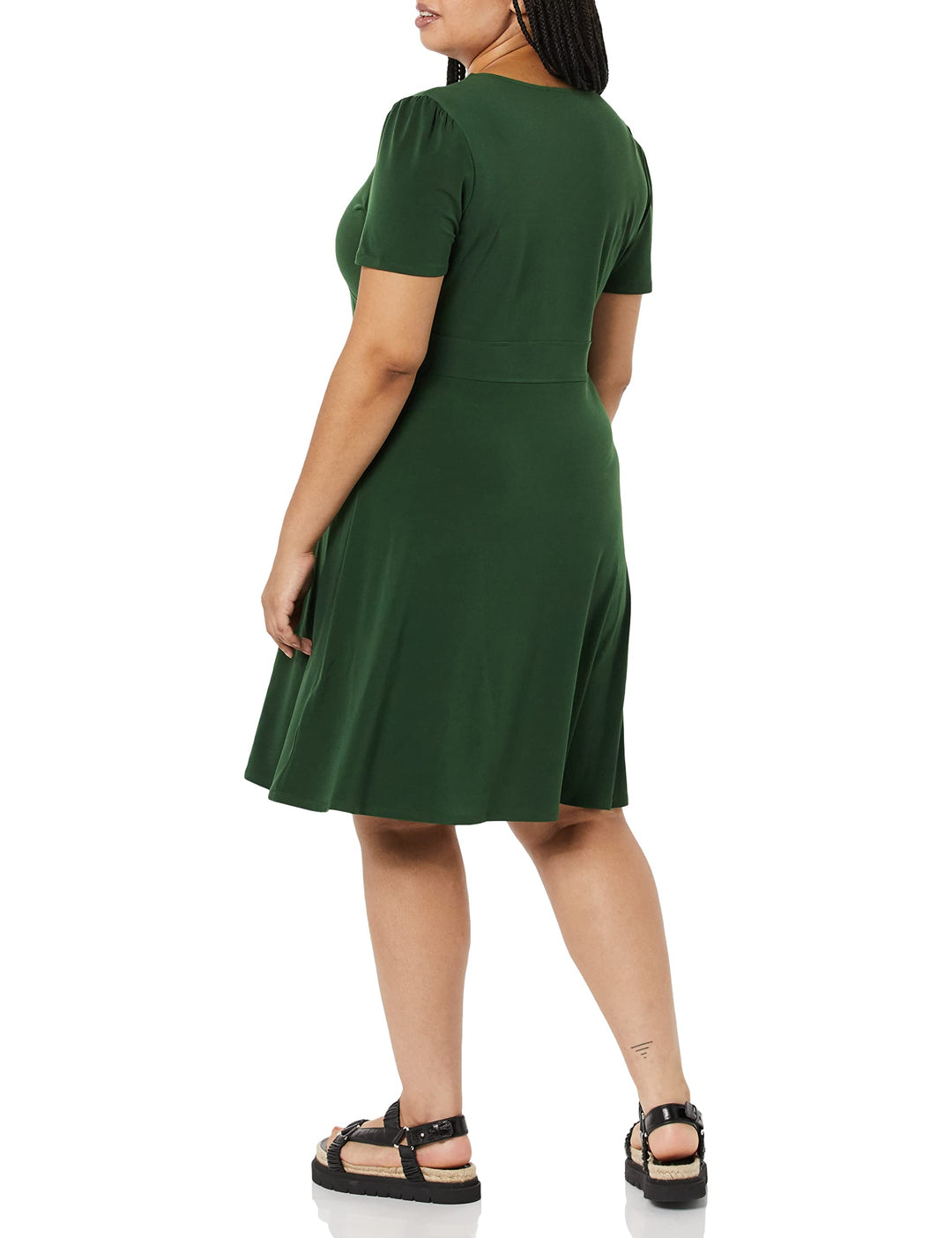Novaria Vestito Donna Fit & Flare – Scollo a V, Jersey Elasticizzato & A-Line Floreale