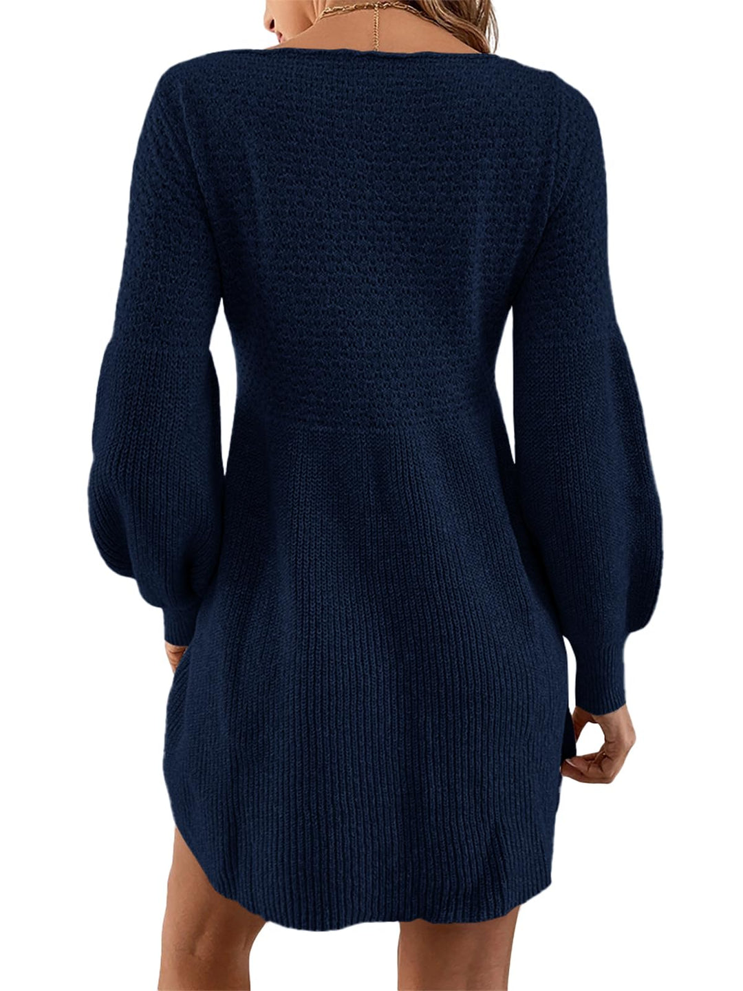 Scottie Vestito Maglia Donna – Maniche a Sbuffo, Vita Alta & Mini A-Line Elegante