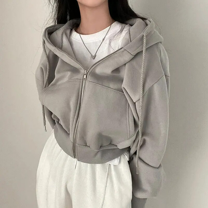 Női cipzáras pulóver | Oversize