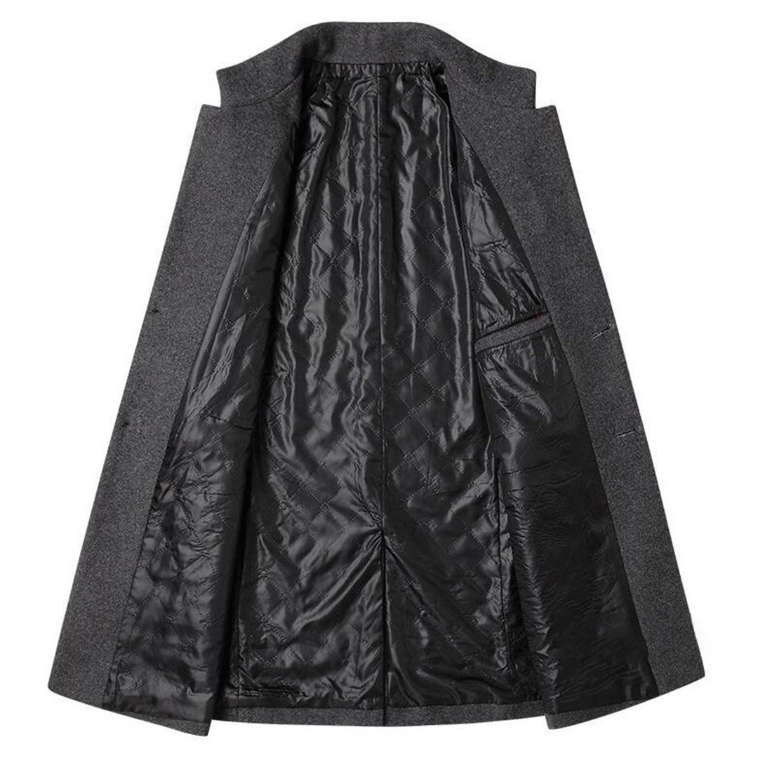 Palton bărbați Arthur din lână elegant – mantou slim fit cu guler înalt și căptușeală călduroasă