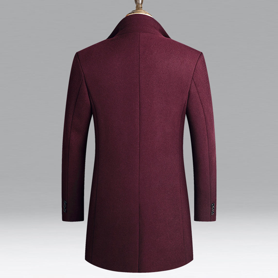 Palton bărbați Arthur din lână elegant – mantou slim fit cu guler înalt și căptușeală călduroasă