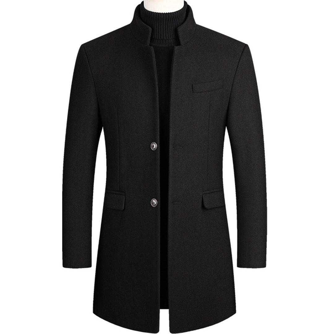 Palton bărbați Arthur din lână elegant – mantou slim fit cu guler înalt și căptușeală călduroasă