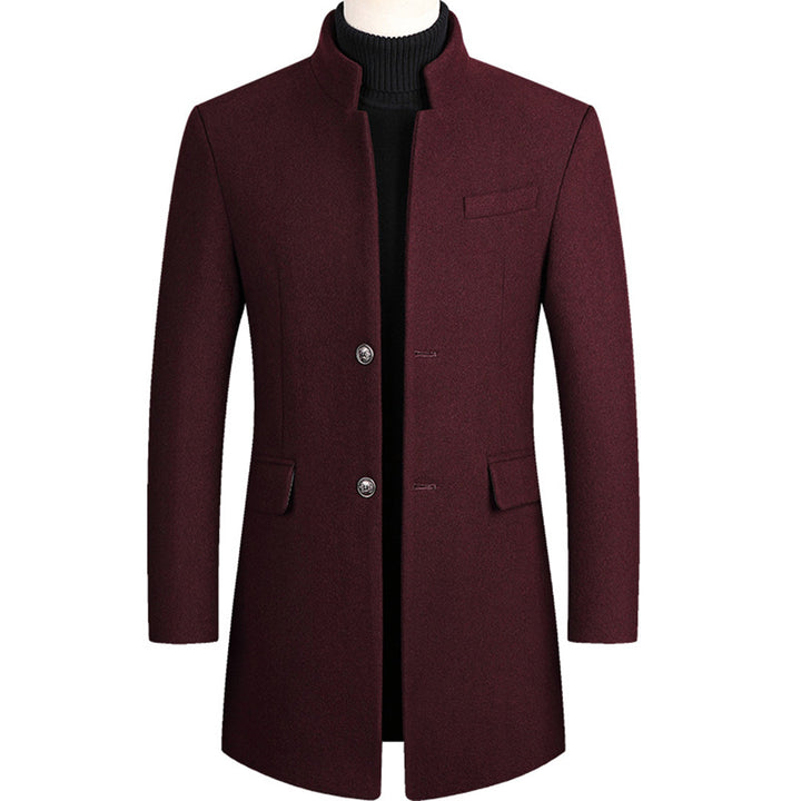 Palton bărbați Arthur din lână elegant – mantou slim fit cu guler înalt și căptușeală călduroasă