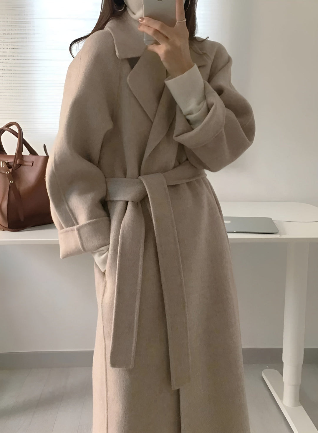 Talitha Palton Femei Lung din Lână Amestec – Elegant, Cald și Stil Fără Timp