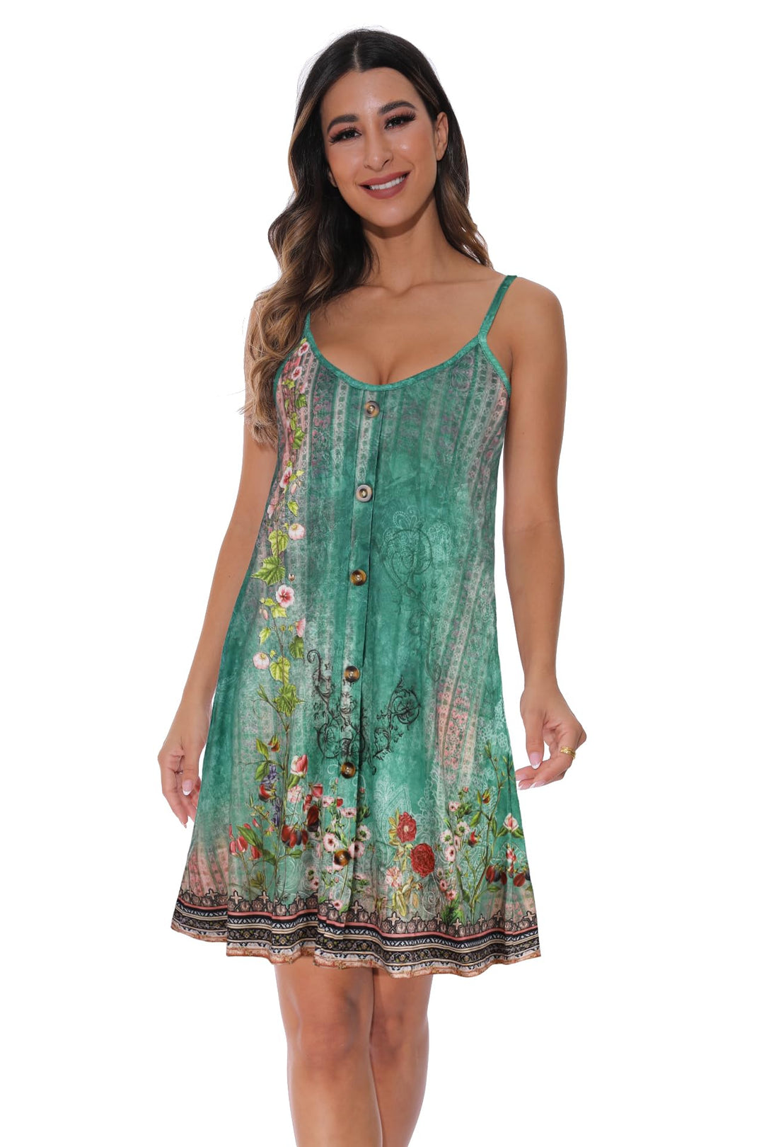 Veloura Vestito Estivo Donna – Spalline Sottili Regolabili, Scollo a V & Tasche Casual