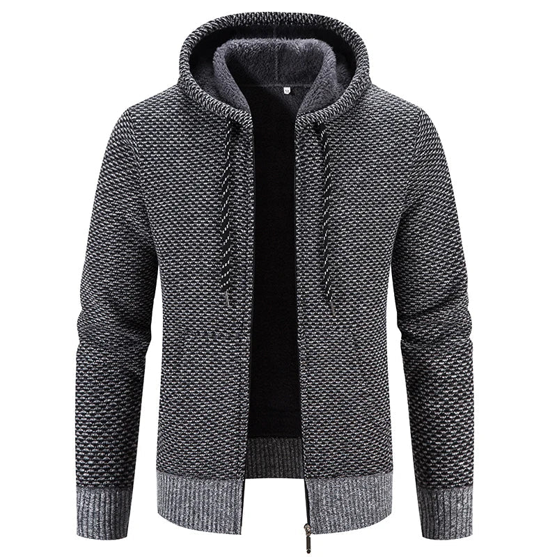 Lincoln Cardigan Uomo – Gilet in Maglia con Cappuccio Caldo e Casual