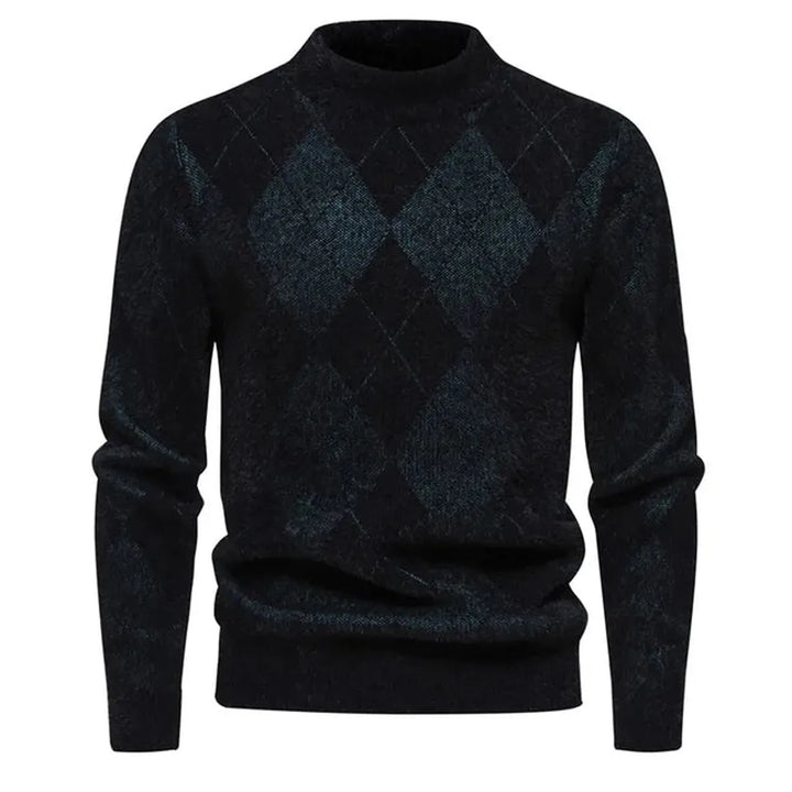Richard Maglione Bărbat Argyle – Pulover de Iarnă Elegant din Tricot cu Model Clasic