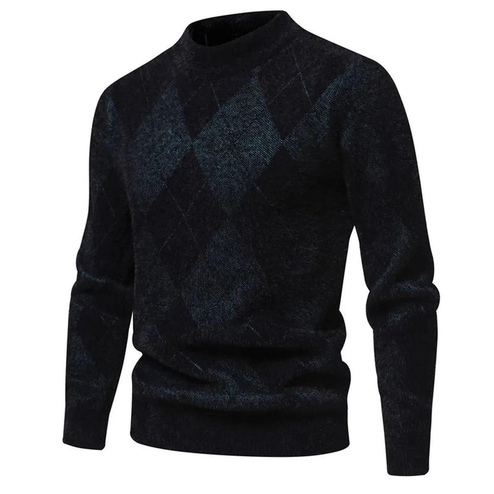 Richard Maglione Bărbat Argyle – Pulover de Iarnă Elegant din Tricot cu Model Clasic