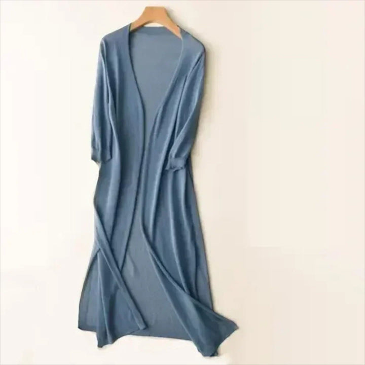 Éva | Damen Leichter Langer Cardigan | Langarm