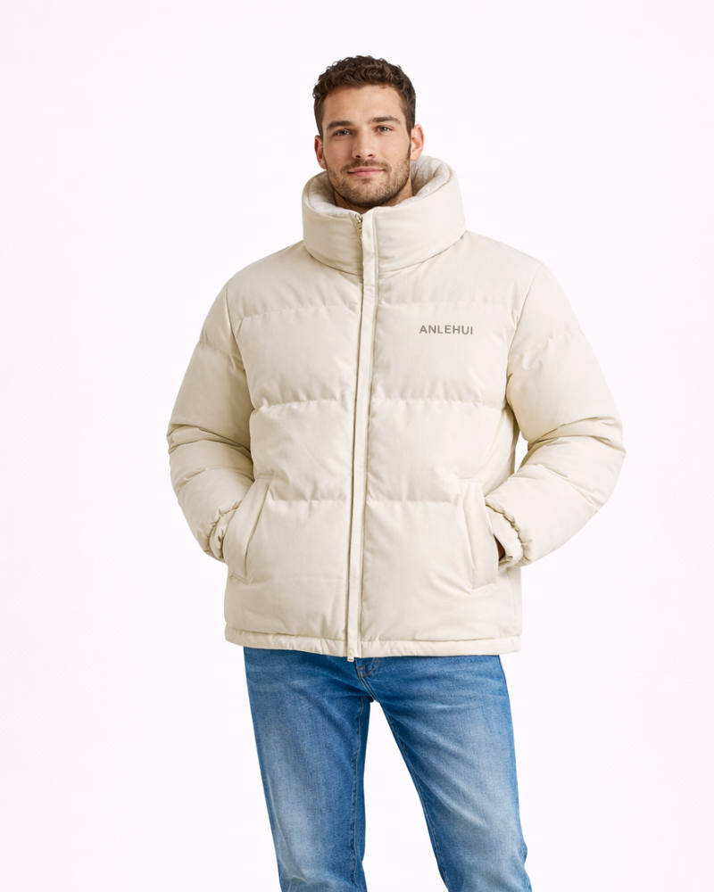 Emanuel Giacca Invernale Homme Isolée – Manteau Chaud avec Fermeture Éclair Frontale & Poches Fonctionnelles