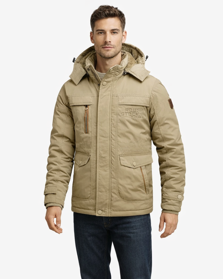 Evren Giacca Uomo Impermeabile – Giacca Outdoor con Cappuccio Antivento Stile Urbano