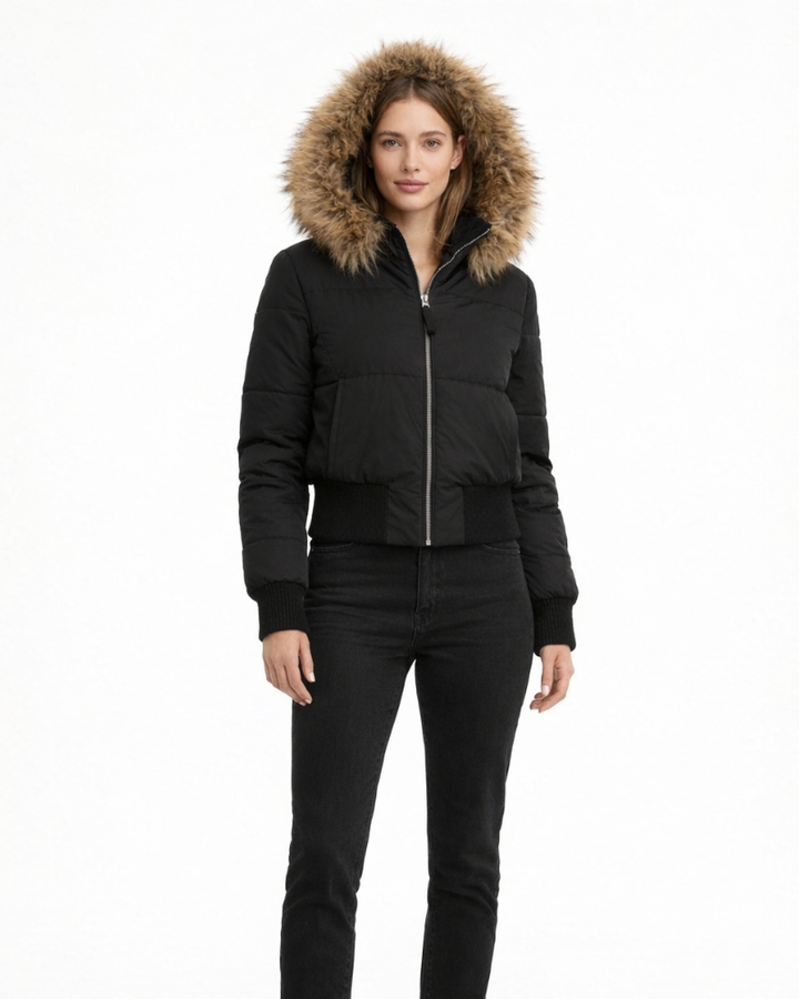 Amaya Giacca Donna Trapuntata – Giacca Invernale con Cappuccio Rimovibile Stile Urbano
