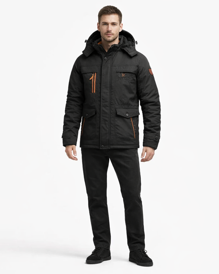 Evren Giacca Uomo Impermeabile – Giacca Outdoor con Cappuccio Antivento Stile Urbano
