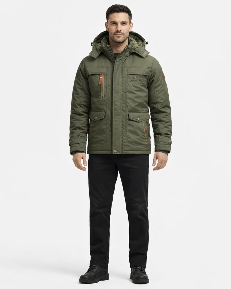 Evren Giacca Uomo Impermeabile – Giacca Outdoor con Cappuccio Antivento Stile Urbano