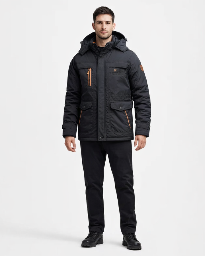 Evren Giacca Uomo Impermeabile – Giacca Outdoor con Cappuccio Antivento Stile Urbano