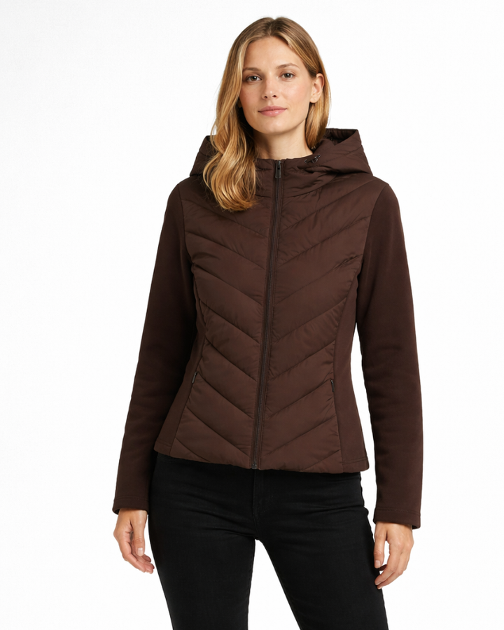 Veste Softshell Matelassée Erich Giacca Donna – Veste Légère avec Capuche, Veste d'Hiver