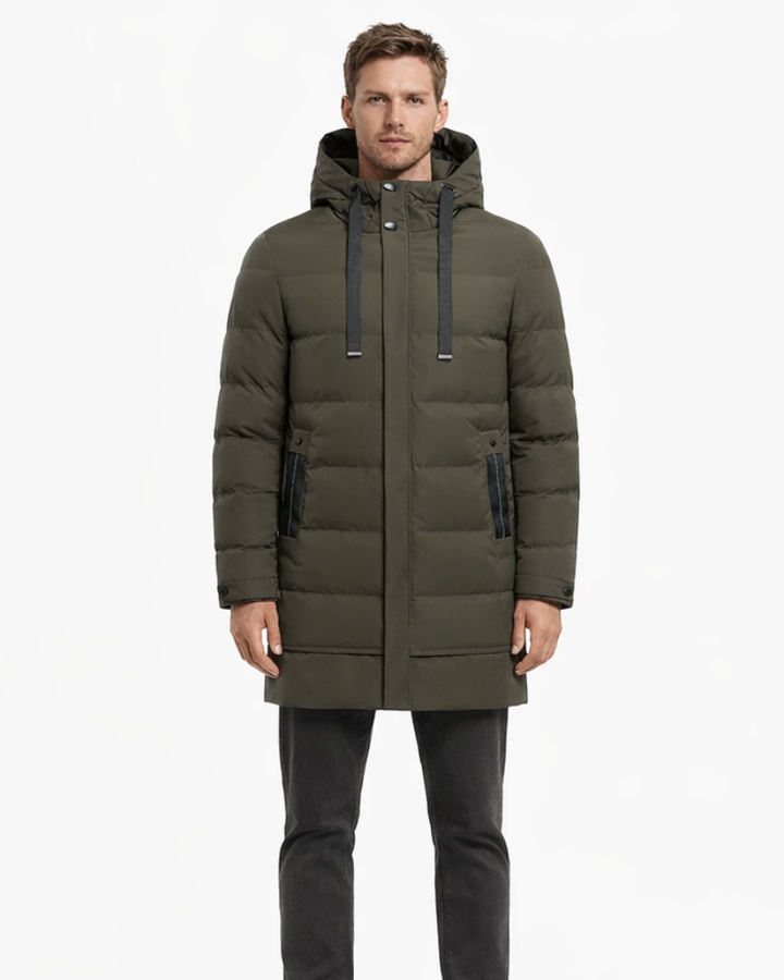 Dave Giacca Herren Winterjacke – Winddichte Isolierte Jacke mit Taschen, Elegante Jacke