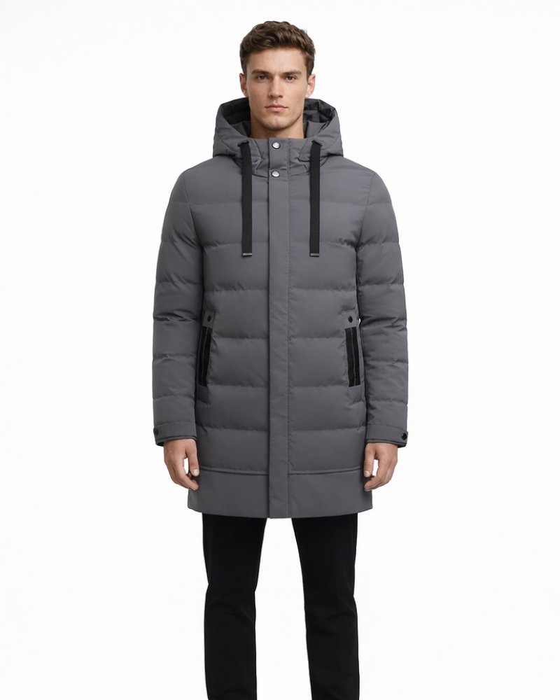 Dave Giacca Herren Winterjacke – Winddichte Isolierte Jacke mit Taschen, Elegante Jacke