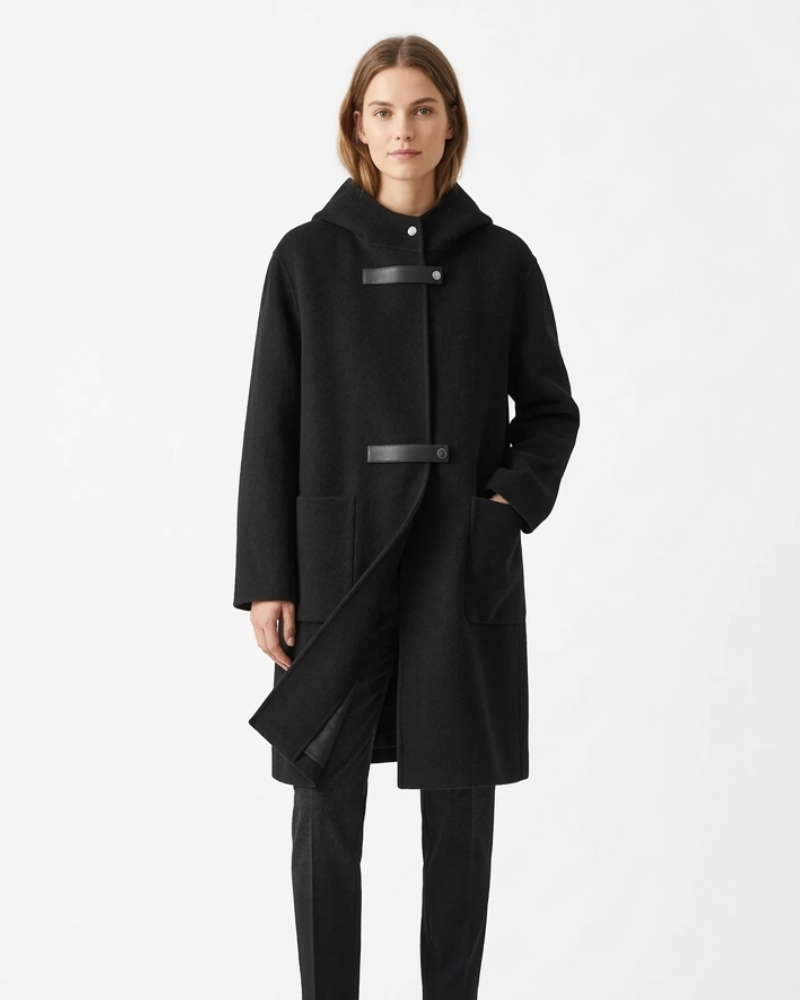 Carys Giacca Cashmere Donna con Cappuccio – Cardigan Morbido Double-Face Elegante