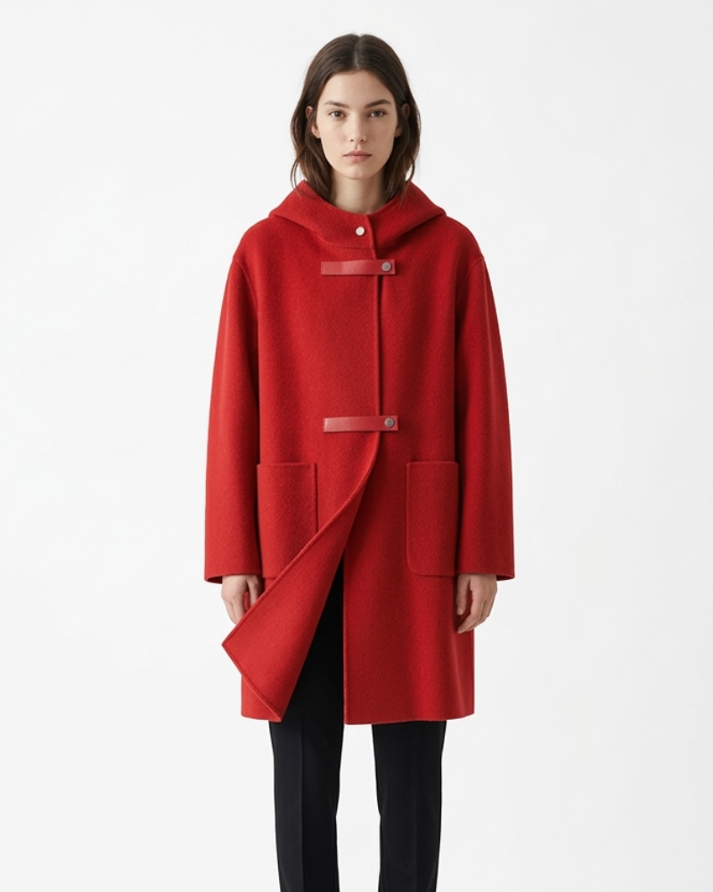 Carys Giacca Cashmere Donna con Cappuccio – Cardigan Morbido Double-Face Elegante