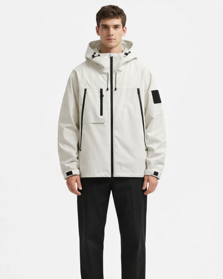 Theo Giacca Uomo con Cappuccio – Cappotto Multi Tasche Zip Vestibilità Ampia Casual