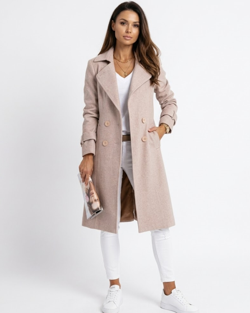 Lulu Cappotto Donna Lungo Elegante – Cappotto Invernale con Collo Sartoriale Caldo Stile Moderno