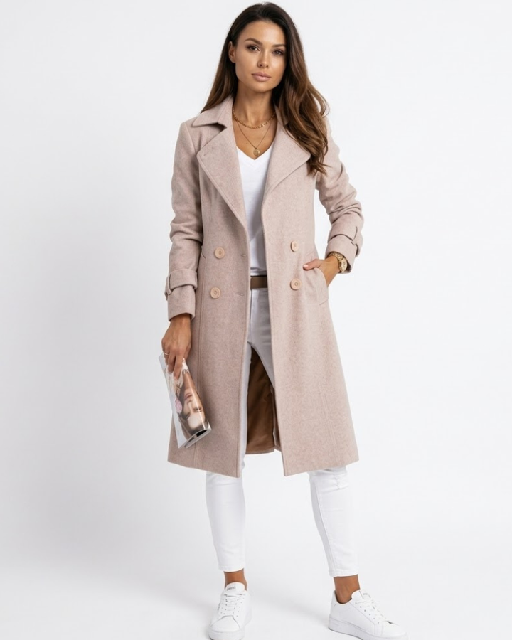 Lulu Cappotto Donna Lungo Elegante – Cappotto Invernale con Collo Sartoriale Caldo Stile Moderno