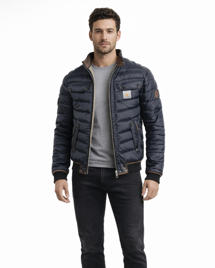 Evren Herren Freizeitjacke – Winterjacke mit Stehkragen und Utility-Taschen