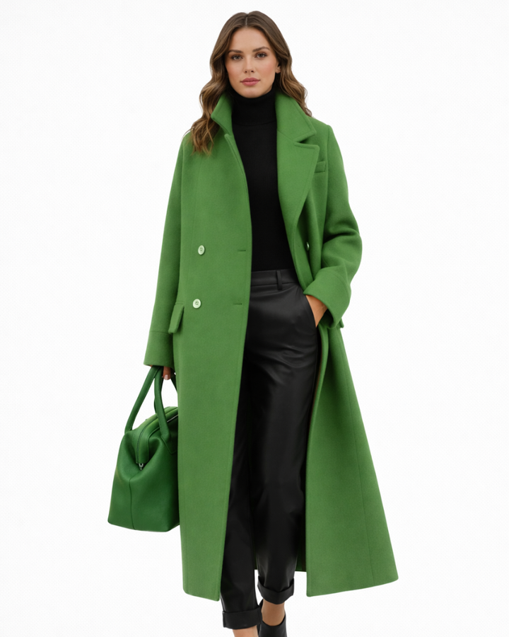 Charlie Cappotto Donna Lungo Elegante – Cappotto con Collo Alto e Bottoni