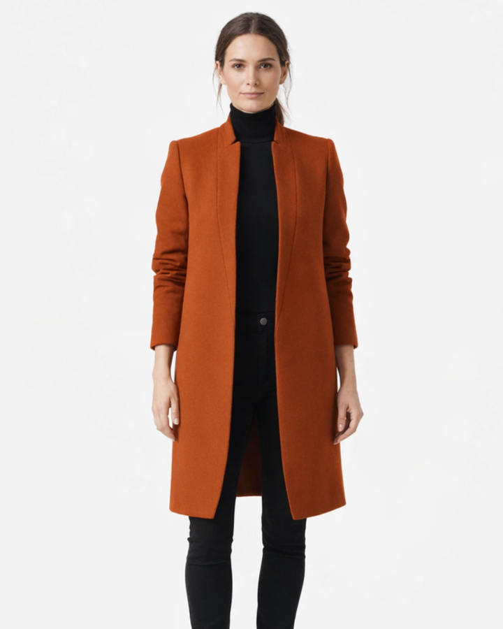 Helena Palton Damă Elegant – Palton Lung Slim Stil Clasic Rafinat