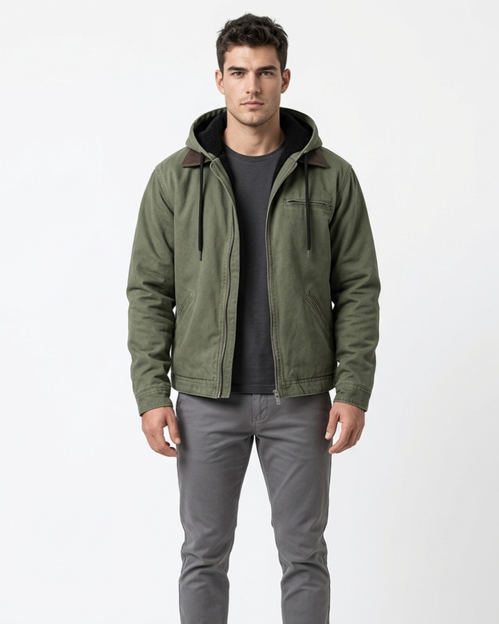 Noah Giacca Uomo con Cappuccio – Cappotto Invernale Caldo Casual Stile Classico