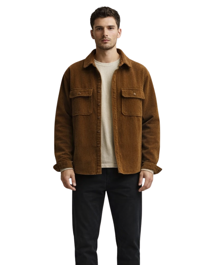 Carlo Giacca Uomo Velluto a Coste – Cappotto Sherpa Caldo Vintage in Cotone Egiziano