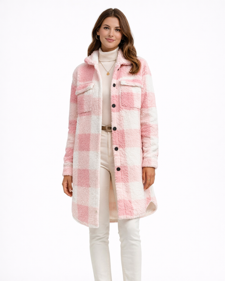 Guada Manteau Teddy Femme Oversize – Manteau d'Hiver Doux et Chaud Style Décontracté
