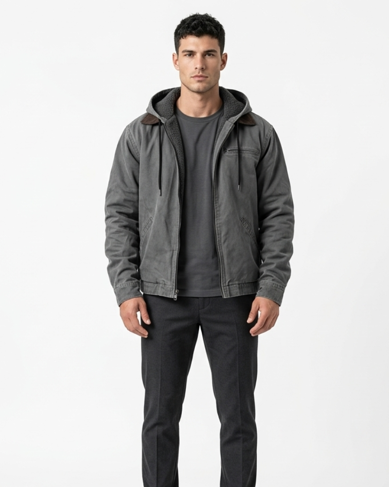 Noah Giacca Uomo con Cappuccio – Cappotto Invernale Caldo Casual Stile Classico