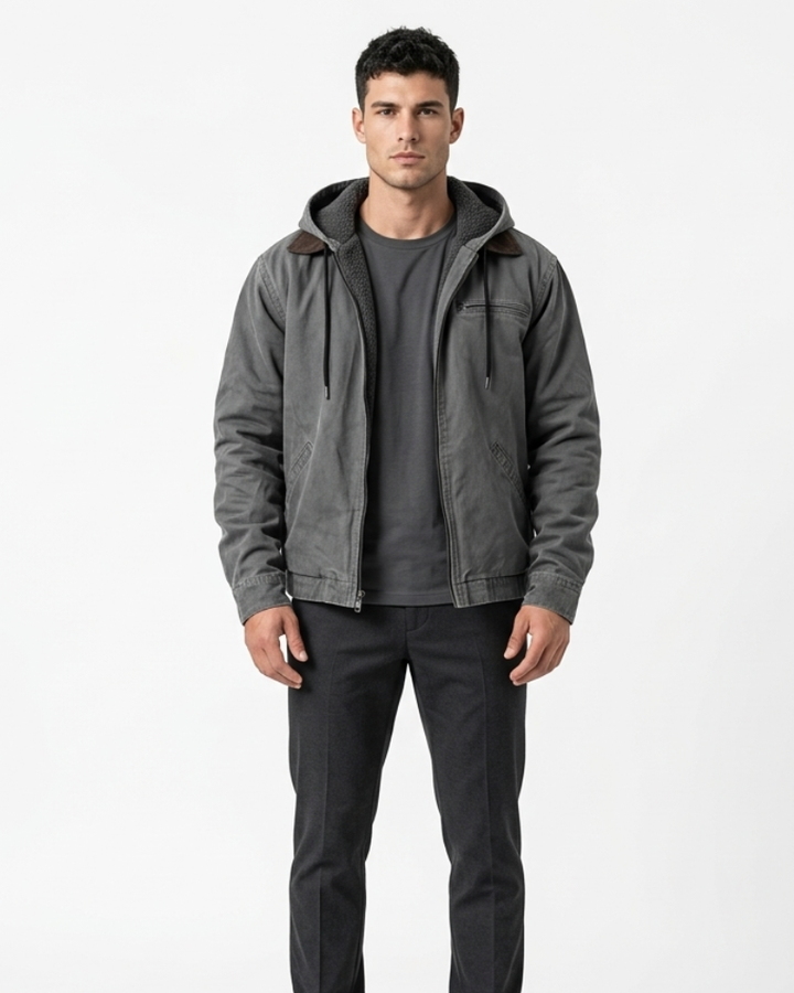 Noah Giacca Uomo con Cappuccio – Cappotto Invernale Caldo Casual Stile Classico