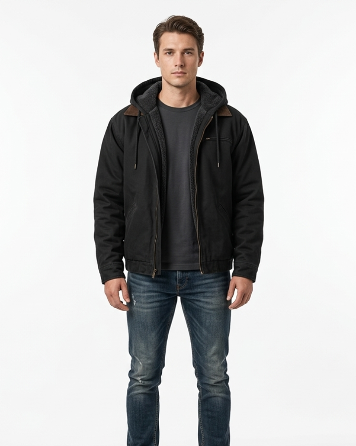 Noah Giacca Uomo con Cappuccio – Cappotto Invernale Caldo Casual Stile Classico