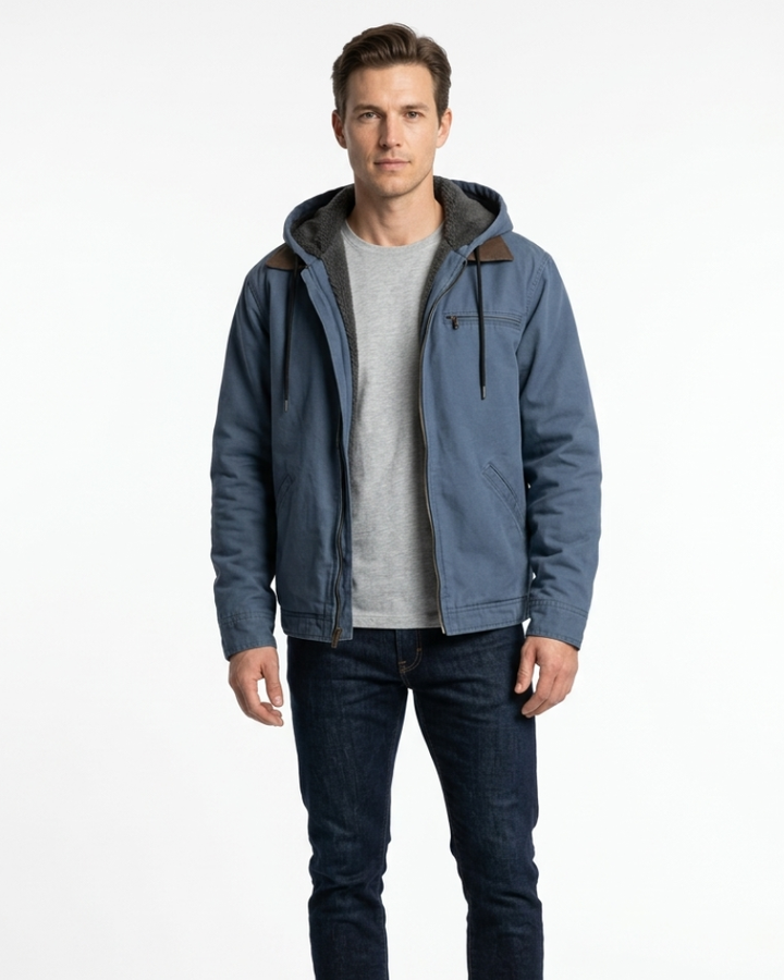 Noah Giacca Uomo con Cappuccio – Cappotto Invernale Caldo Casual Stile Classico