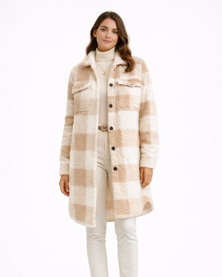 Guada Manteau Teddy Femme Oversize – Manteau d'Hiver Doux et Chaud Style Décontracté