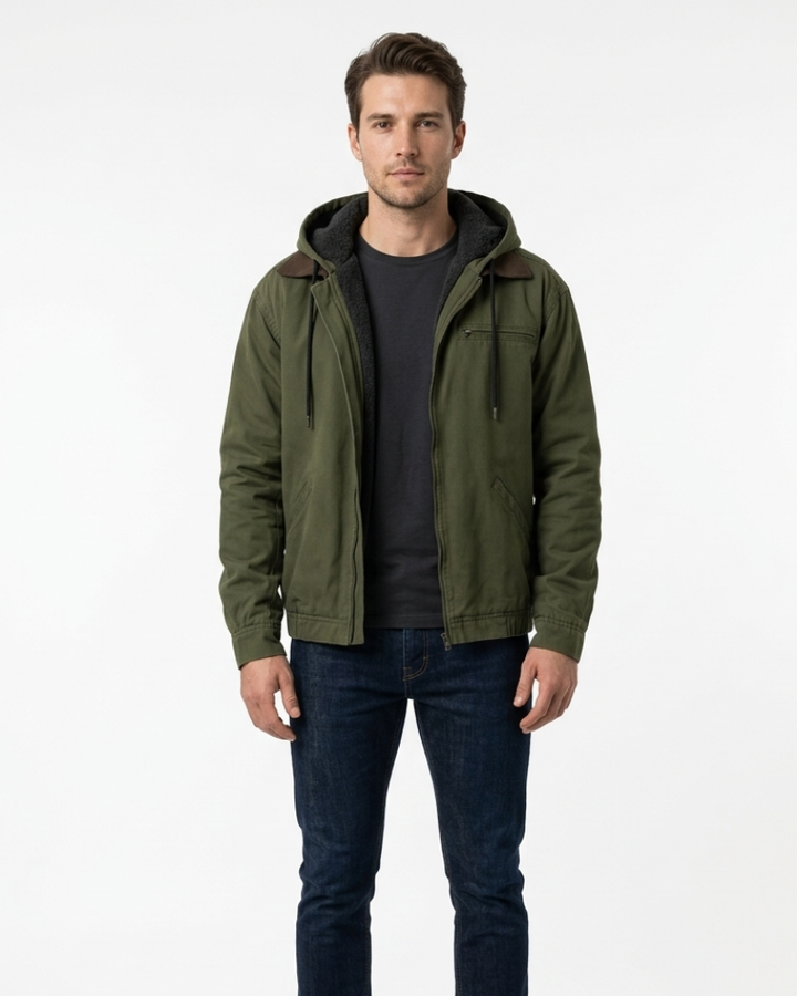 Noah Giacca Uomo con Cappuccio – Cappotto Invernale Caldo Casual Stile Classico