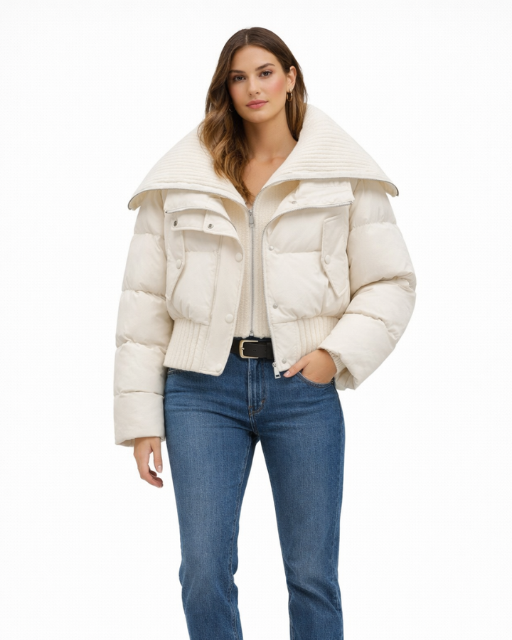 Ellie Geacă Matlasată Damă – Geacă Ușoară de Iarnă, Geacă Caldă Elegantă