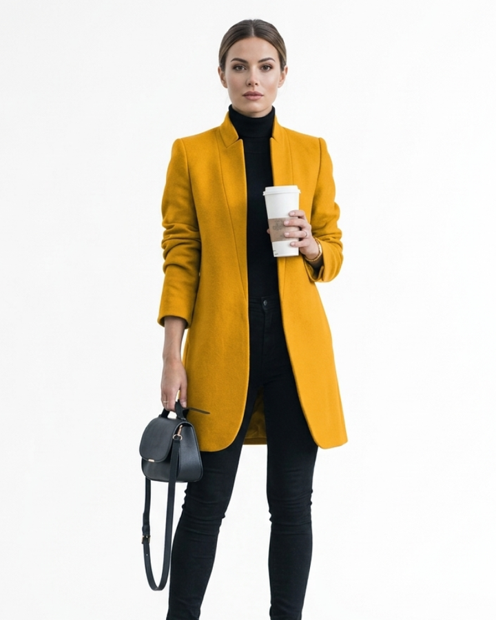 Helena Palton Damă Elegant – Palton Lung Slim Stil Clasic Rafinat