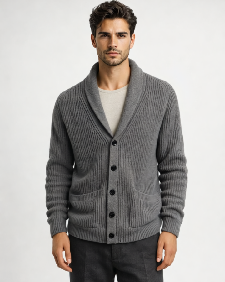 Danillo Kardigan Męski Elegancki – Sweter z Guzikami i Kieszeniami, Kardigan Zimowy