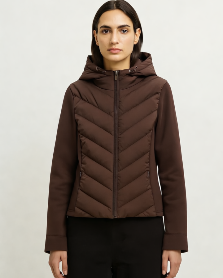 Veste Softshell Matelassée Erich Giacca Donna – Veste Légère avec Capuche, Veste d'Hiver