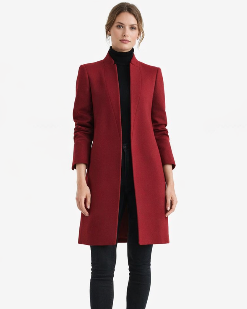 Helena Palton Damă Elegant – Palton Lung Slim Stil Clasic Rafinat