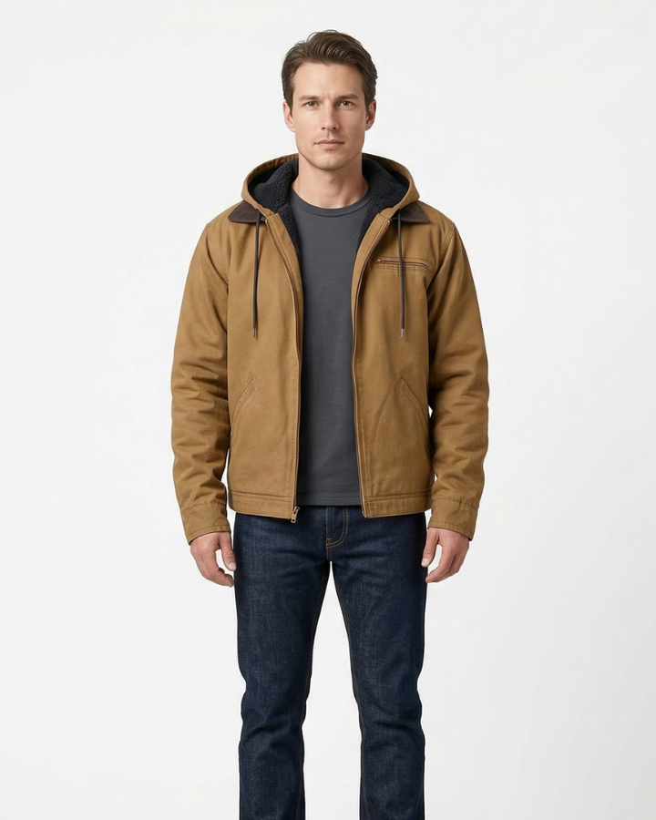 Noah Giacca Uomo con Cappuccio – Cappotto Invernale Caldo Casual Stile Classico