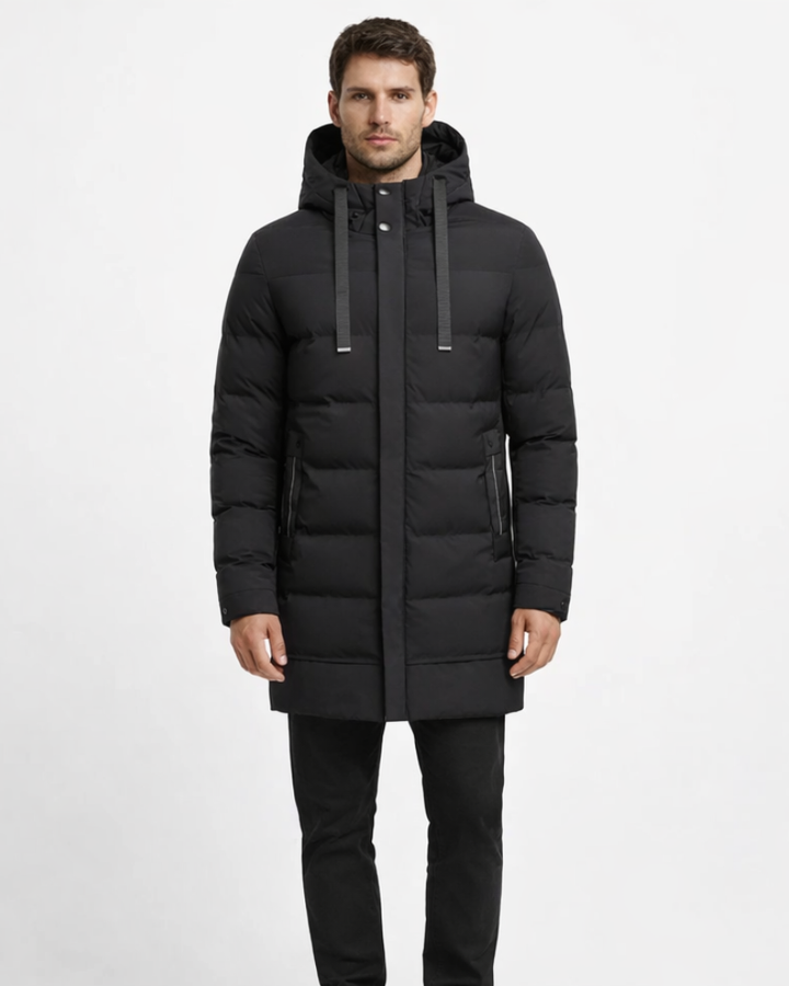 Dave Giacca Herren Winterjacke – Winddichte Isolierte Jacke mit Taschen, Elegante Jacke